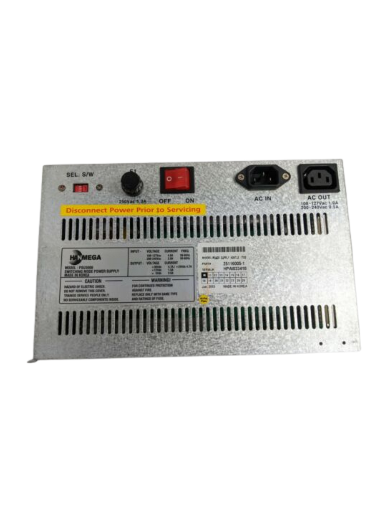 GENMEGA Power Supply, Assy, HT-PSU2000 REPAIR