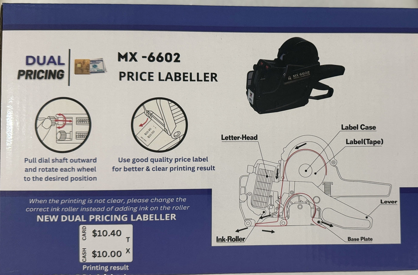 MTECH MX-6602 DUAL PRICE LABELLER BLACK